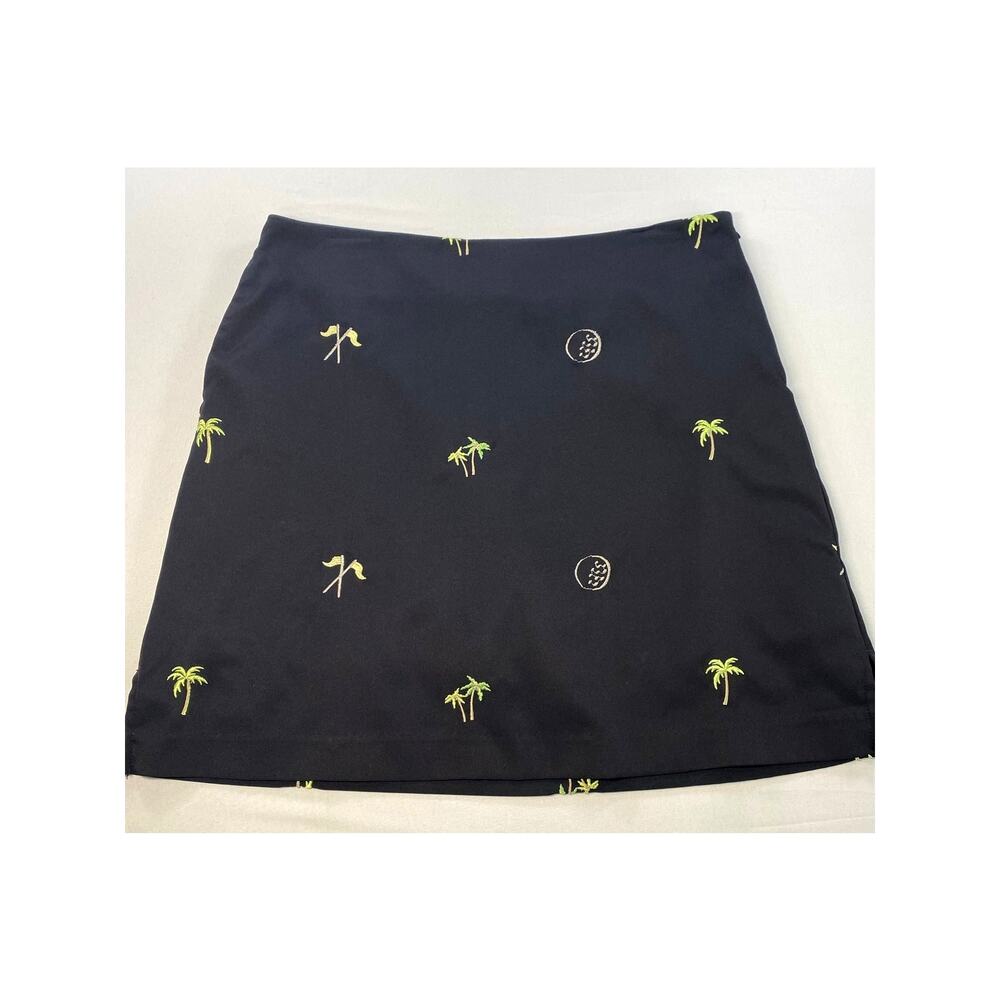 Coral Bay Golf Skort • Size 8 • Allover Golf Print • Stretch • Zip Pocket • 97/3